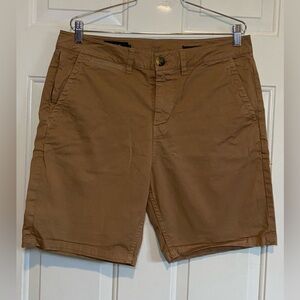 Roark Men’s Size 33 8” Inseam Brown Flat Front Shorts 5 Pocket Cotton Blend